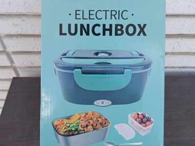 Electric Lunchbox Portable Food Warmer Teal/Black - New in Box