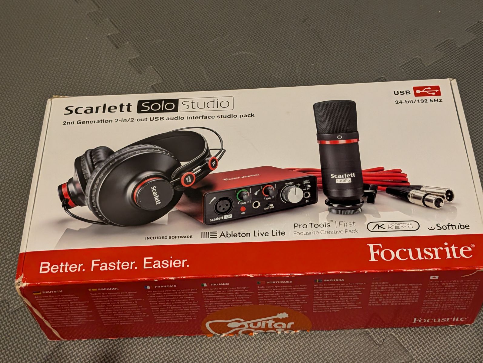 Focusrite Scarlett Solo 2nd Gen Studio Pack - everything but the headphones