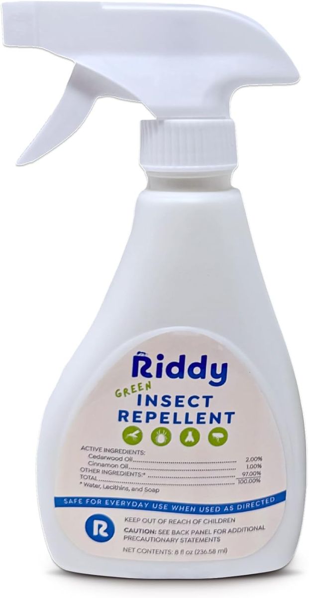 NEW Riddy Insect Repellent, All-Natural Essential Oils Spray, Safe for Kids, DEET-Free Bug Protection for Camping