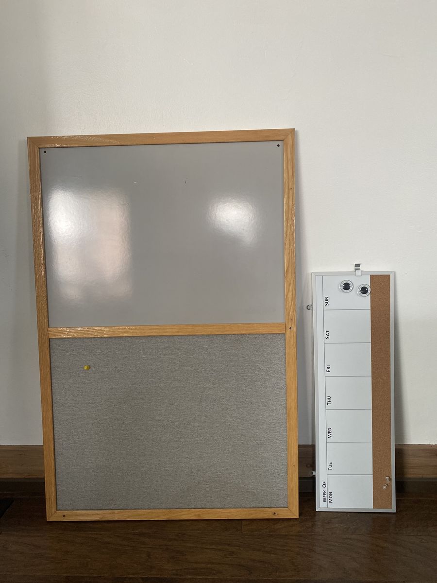 Bulletin Board + Weekly Planner Whiteboard (Set)