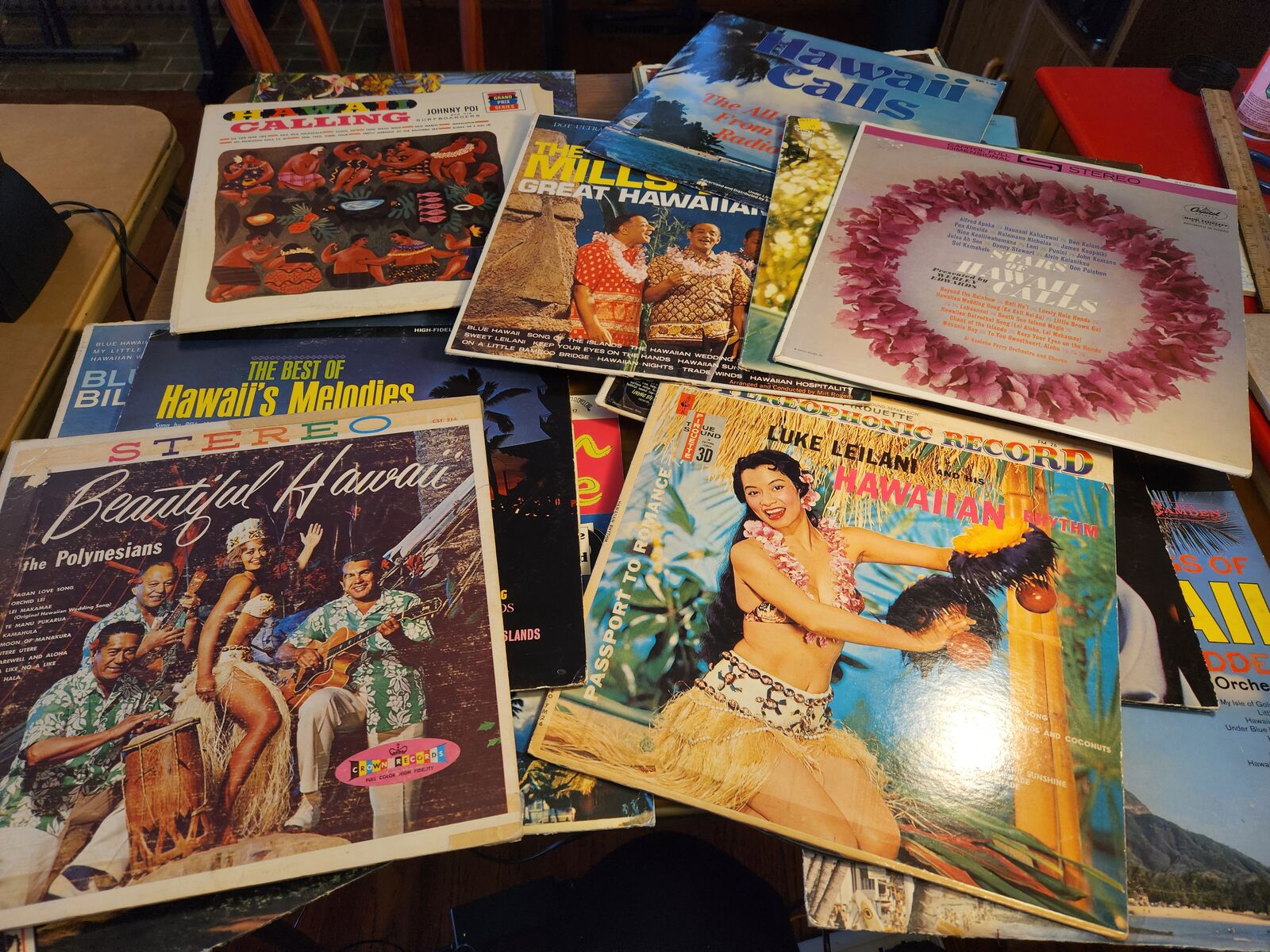 Hawaiin Music Vinyl Record Collection.  About 20 albums.  In good to excellent shape.