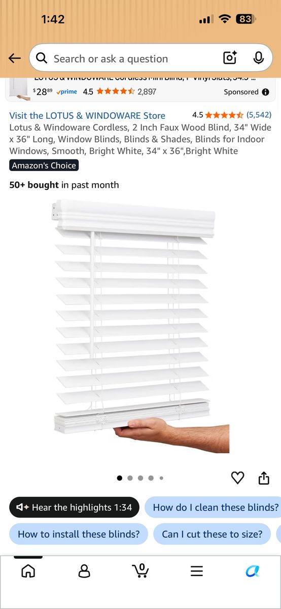 Cordless Faux Wood Blinds