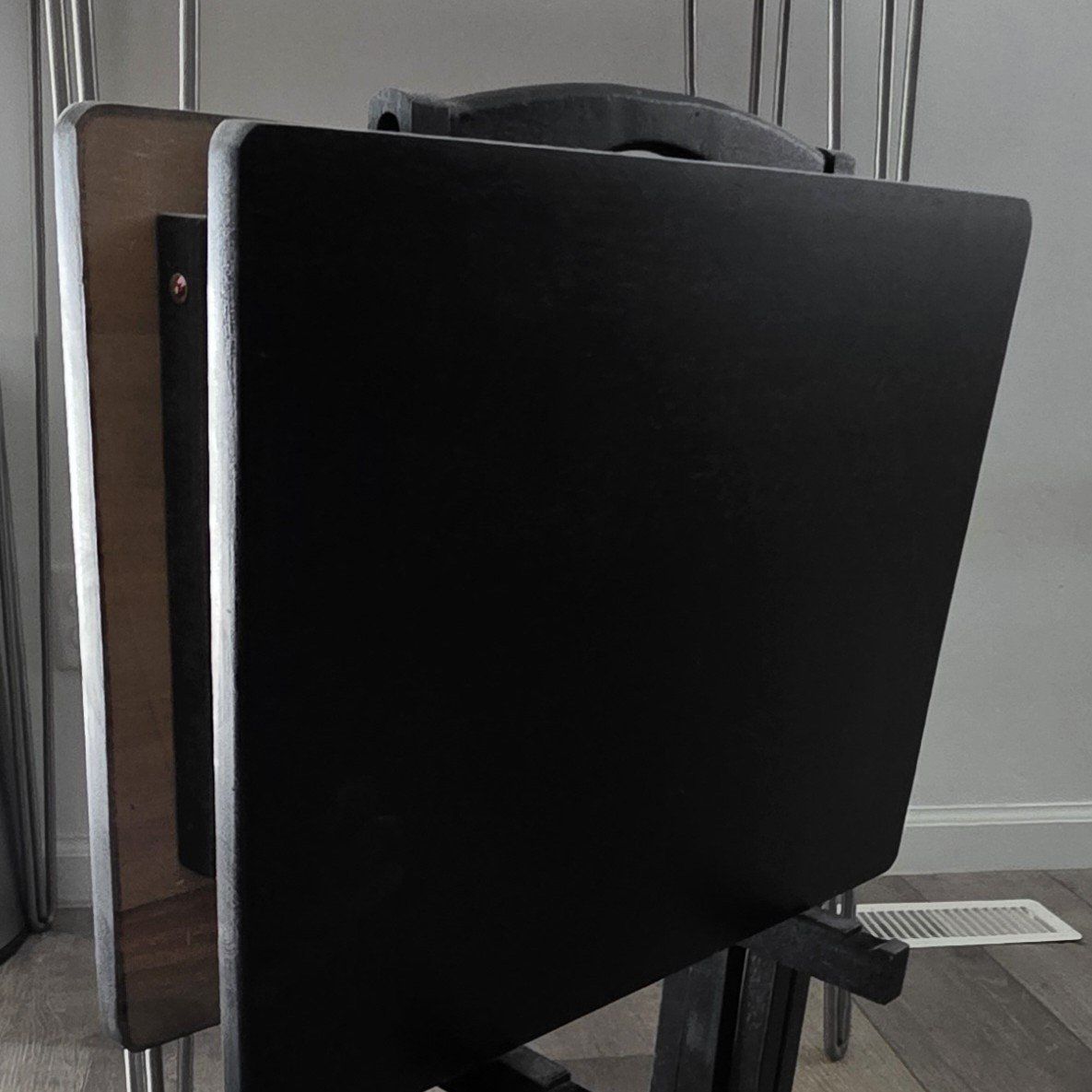 Folding personal TV-dinner table