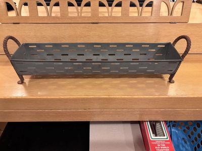 Long metal container perfect for low flower arrangement