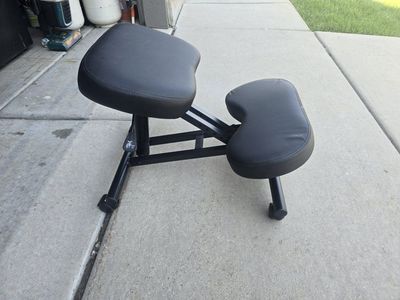 Black Ergonomic Kneeling Chair with Caster Wheels. new.
