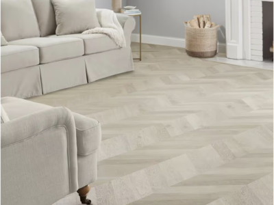 Lifeproof Chevron Champagne Beach Wood LVP Flooring