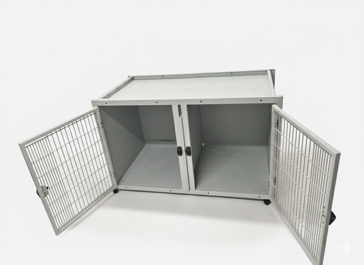 Heavy-Duty Double Door Cage Enclosure