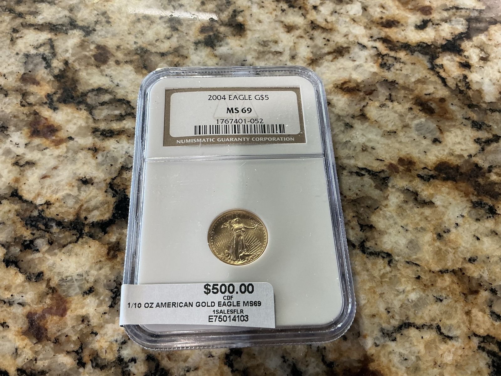 2004 1/10 oz $5 American Gold Eagle Coin NGC MS69 Graded E75014103