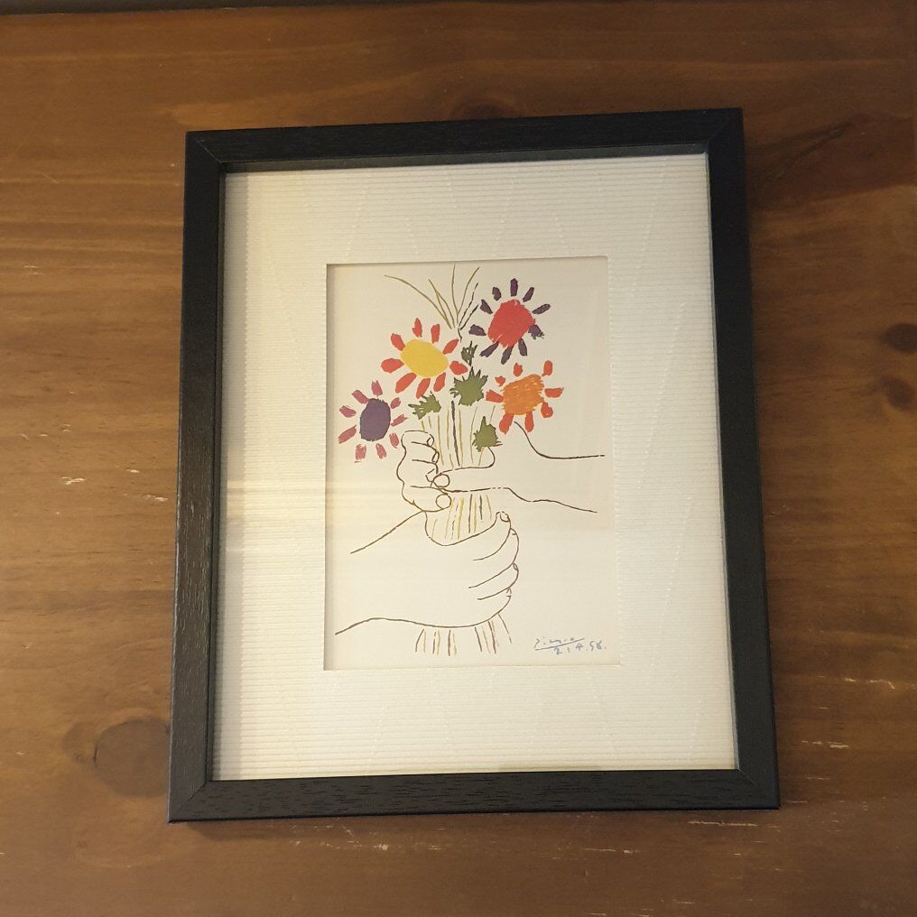 Vintage Print After Pablo Picasso Bouquet of Peace