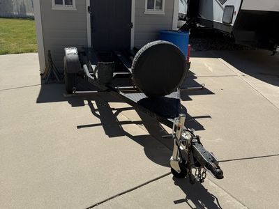 Motorcycle/ATV Utility Trailer with Spare Tire, Black