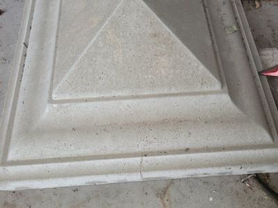 Large Concrete Pyramid Post Cap, mailbox cap - Landscape and Garden Decoration