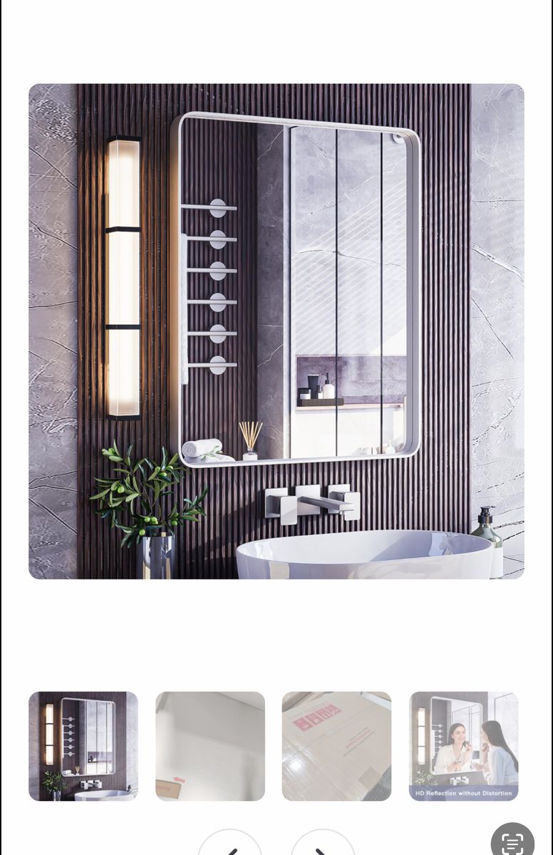 ISKM silver bathroom mirror