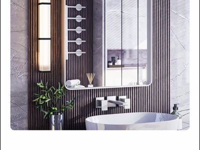 ISKM silver bathroom mirror