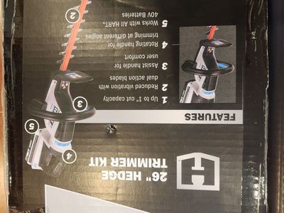 HART 26" 40V Cordless Brushless Hedge Trimmer Kit w/ 2.5Ah Lithium-ion Battery