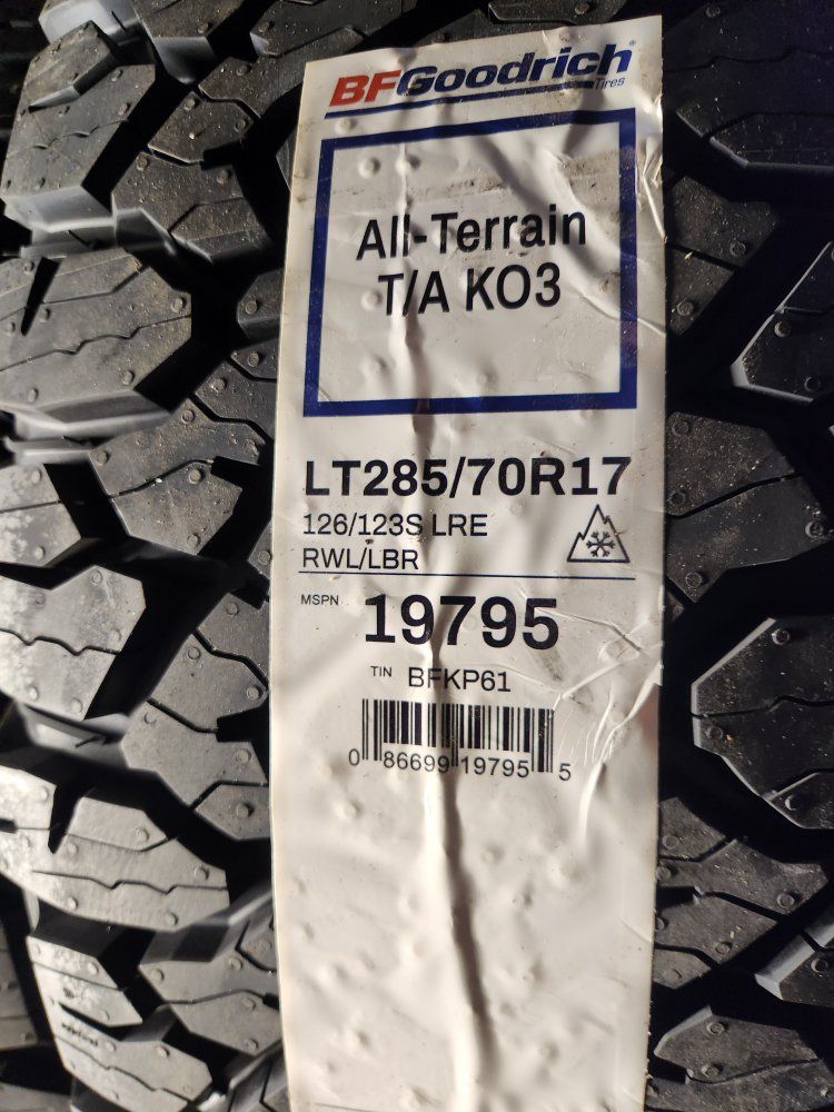 285/70r17 bfgoodrich all terrain Ko3