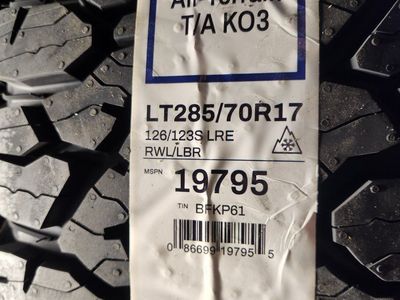 285/70r17 bfgoodrich all terrain Ko3