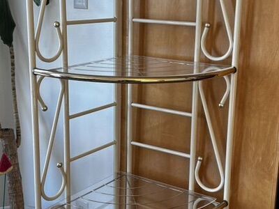 71” Tall Metal Corner Shelf Unit