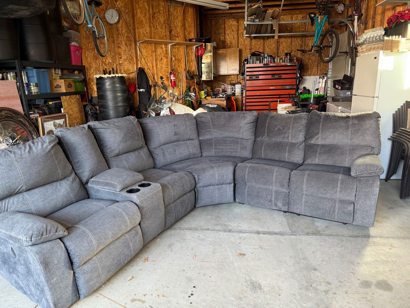 3 piece electric recliner sectional