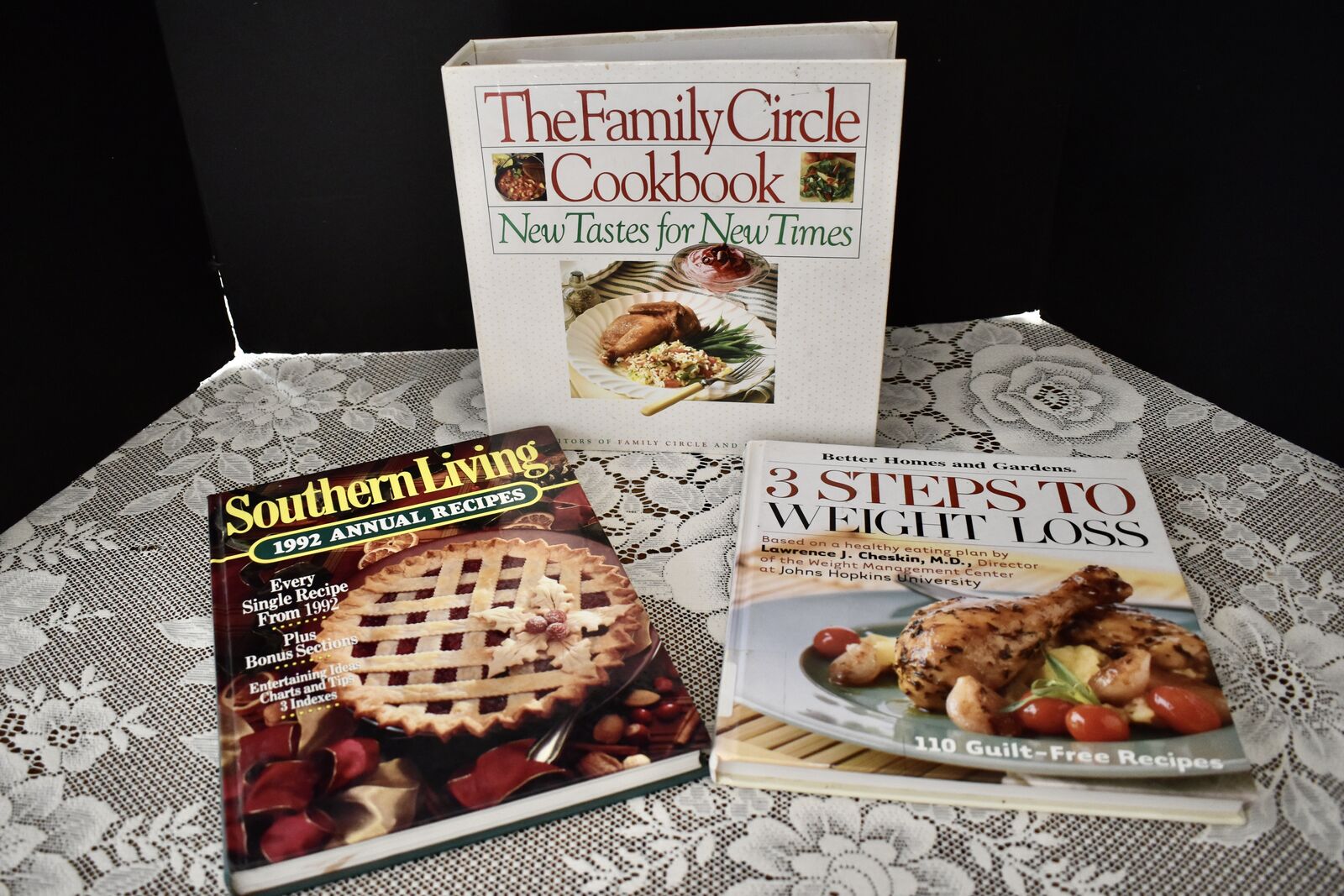 THREE ( 3 ) SEPARATE REALLY GREAT VINTAGE HARDBACK RECIPE BOOKS