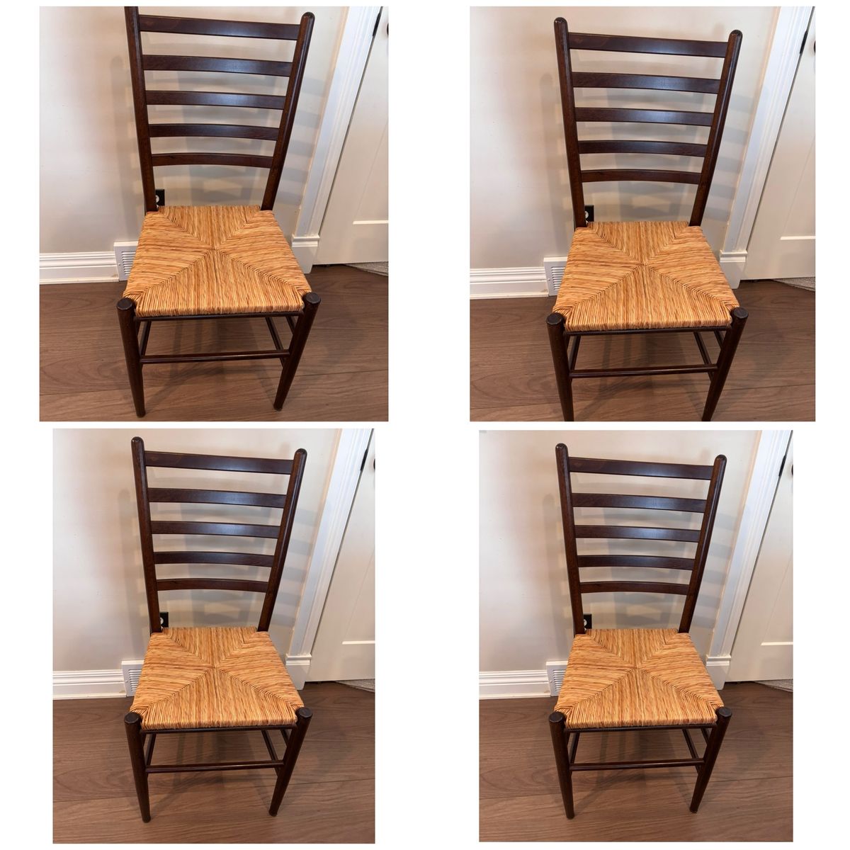 Pottery Barn Dining Chairs Rush Seats Near Perfect Condition