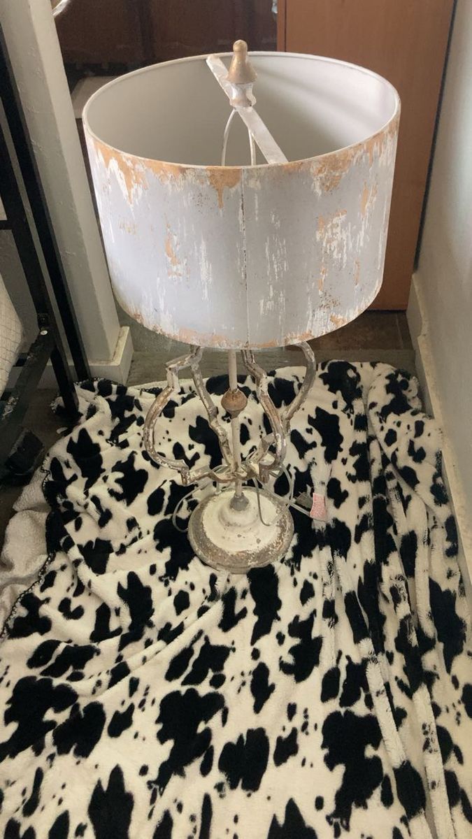 Vintage Distressed Steel Lamp