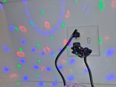 Pair of Mini LED Disco Ball Party Lights - Sound Activated Rotating Strobe Effect