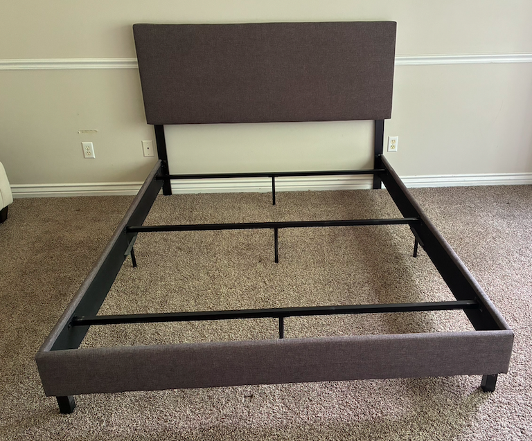 Queen bed frame and head board
