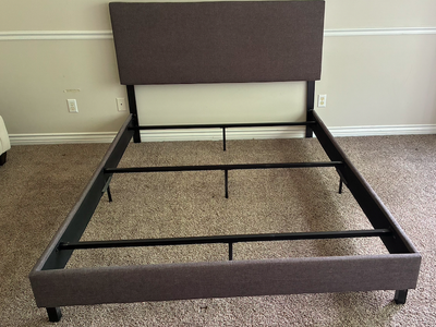Queen bed frame and head board