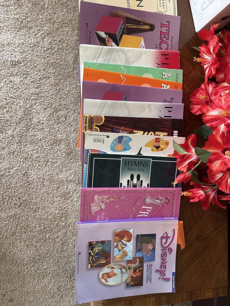 Lot of 10+ Faber, Bastien, Hal Leonard Piano Music Books - Disney, Hymns & More