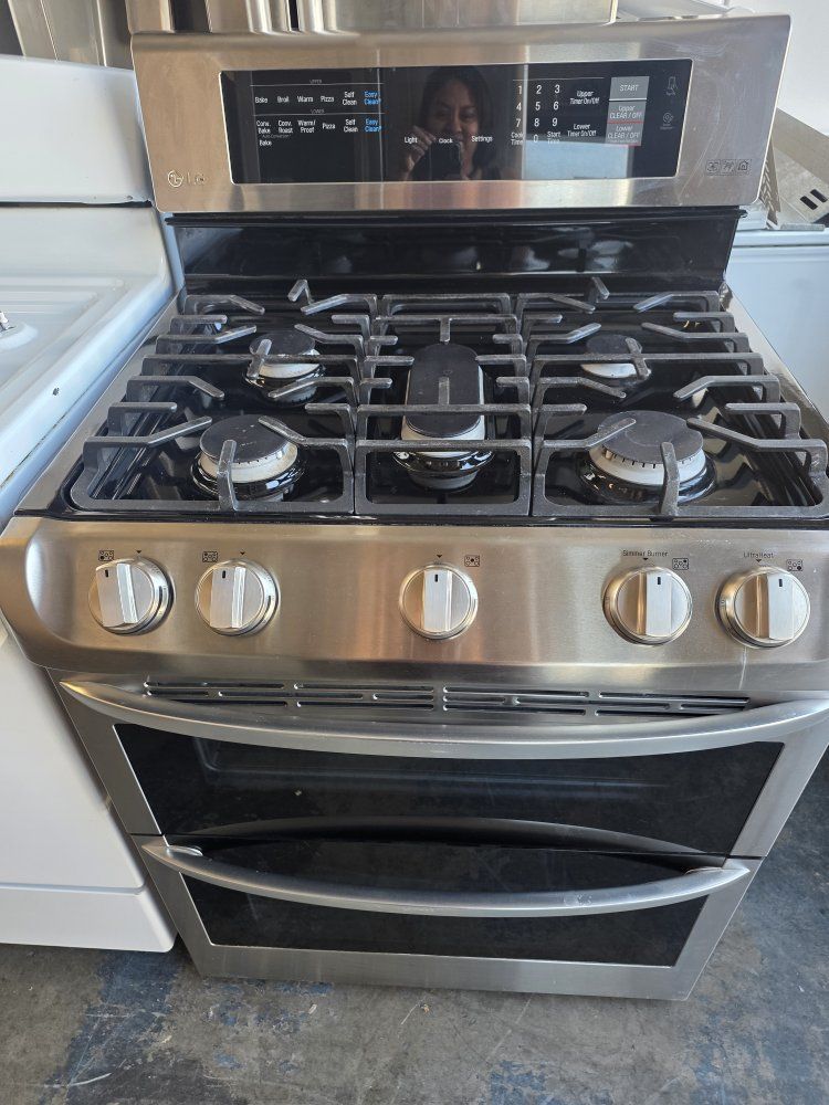 Lg double oven gas range