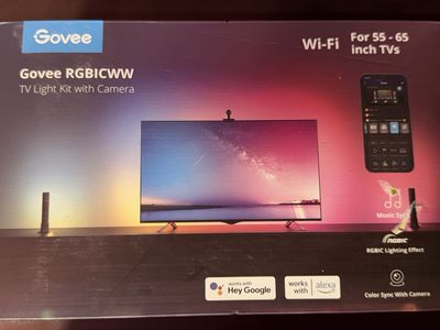 Govee RGBICWW TV Light Kit with Camera for 55-65 inch TV’s