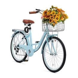 VEVOR Cruiser Bike, 7-Speed, 24-Inch