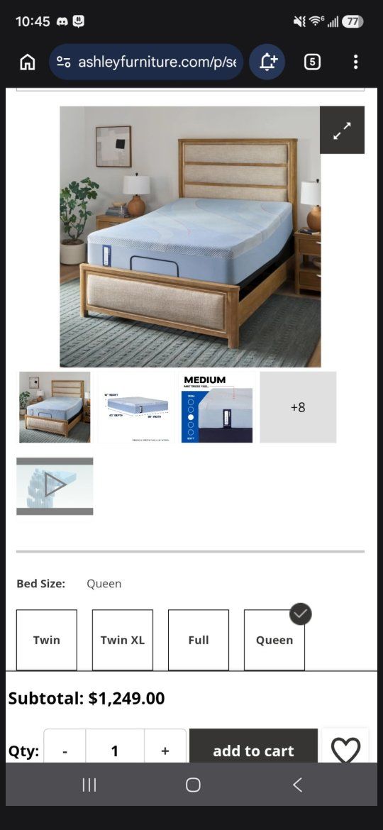 Sealy Posturepedic Cedar Knolls Hybrid Medium Queen Mattress
