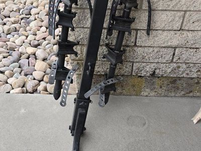 Sturdy Black Hitch-Mount Bicycle Rack for 4 bikes. For a 2 inch receiver.