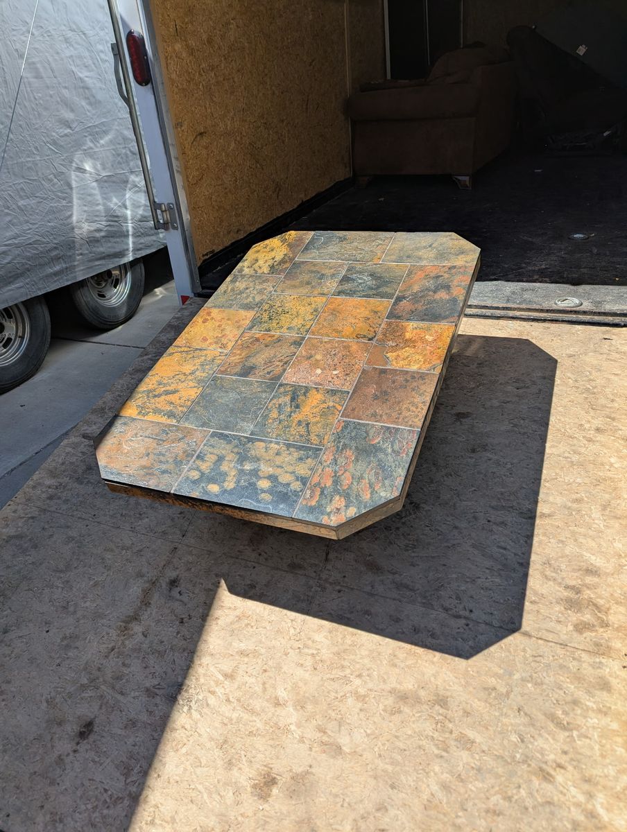 Slate coffee table
