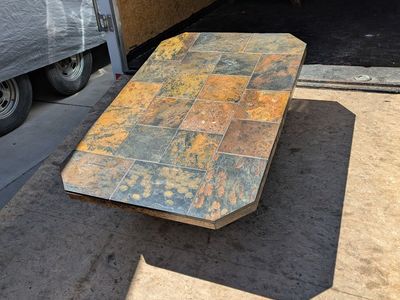 Slate coffee table