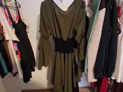 XL fantasy dress and corset. mask