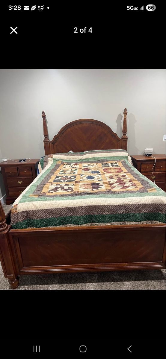 Beautiful Queen Oak Bed Frame