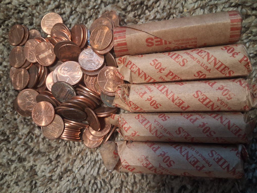 pennies $1 per roll