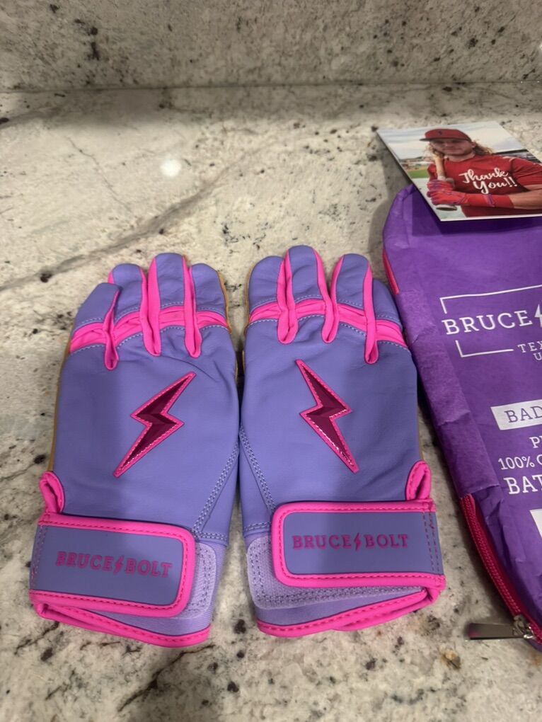New Bruce Bolt Batting Gloves Size Large Baseball