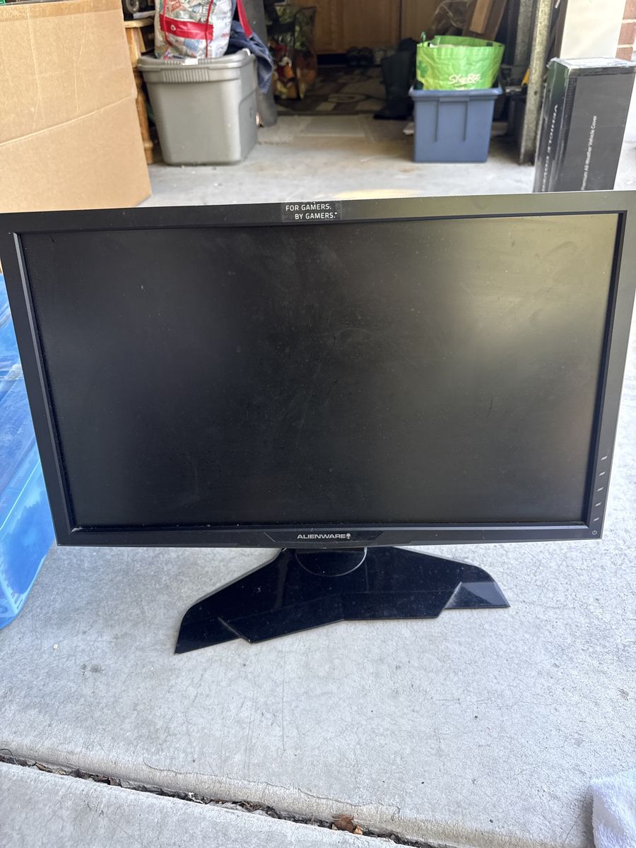 Alienware Gaming Monitor - Black, 24-inch, "FOR GAMERS. BY GAMERS." Slogan