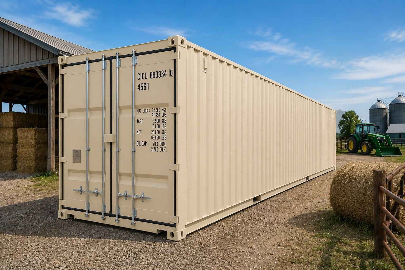 40’ High Cube Shipping Container | One Trip Conex Box | Farm Storage | Delivery Available