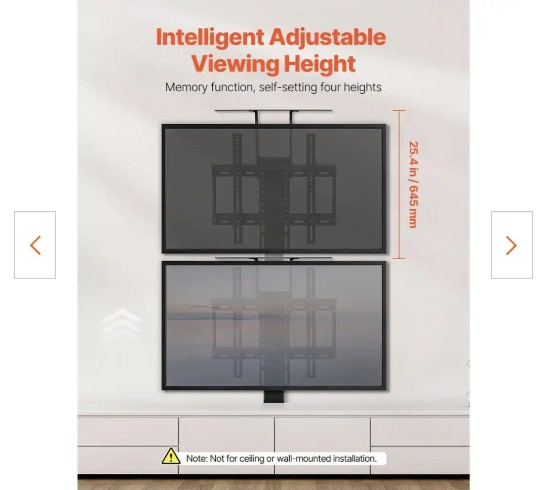 VIVO MOUNT-E-UP65A Motorized TV Lift for 32-55" Screens w/ Remote Control
