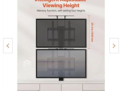 VIVO MOUNT-E-UP65A Motorized TV Lift for 32-55" Screens w/ Remote Control