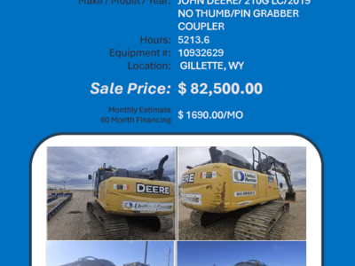 John Deere Exc 210 class 2019