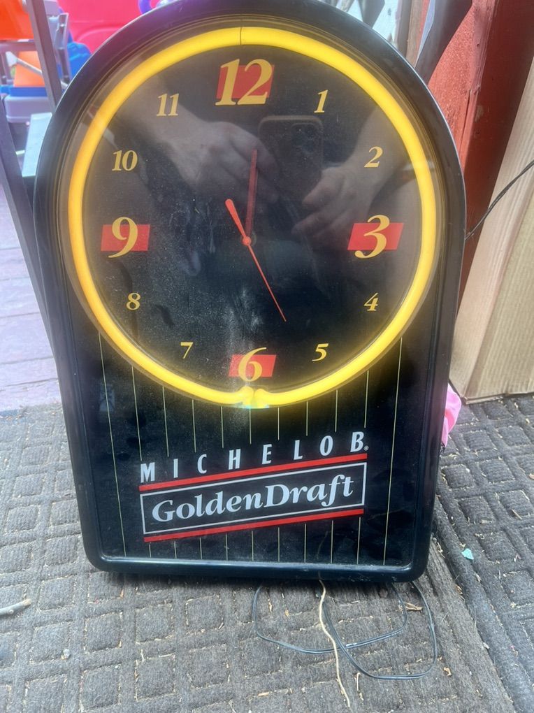 Michelob Clock With NEON