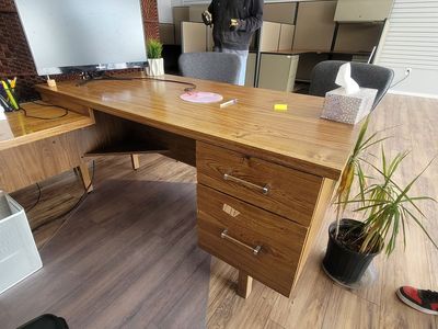 Mid Century Style Desk + Matching Credenza