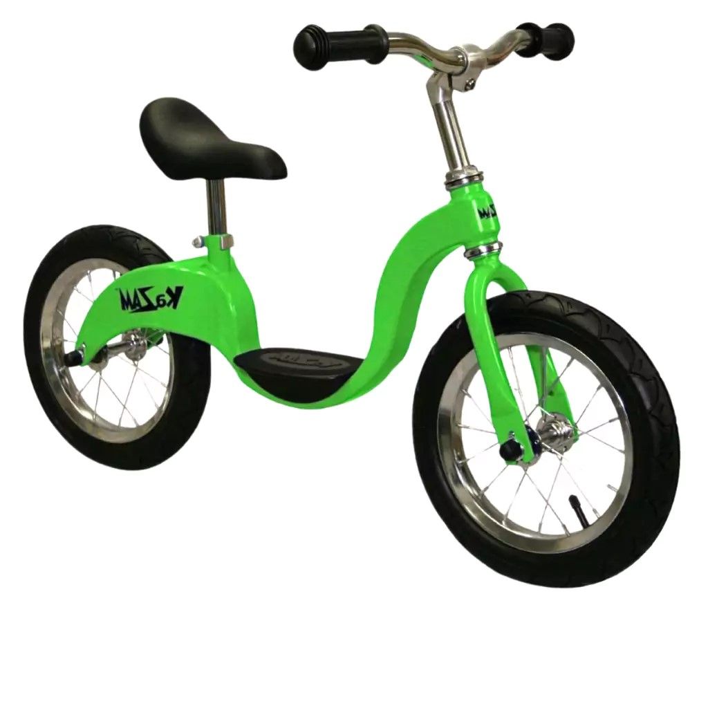 KIDS 12 Inch KAZAM Balance Bike ( Strider ), Green, Pneumatic Air Tires
