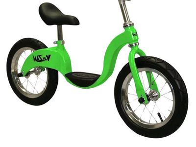 KIDS 12 Inch KAZAM Balance Bike ( Strider ), Green, Pneumatic Air Tires