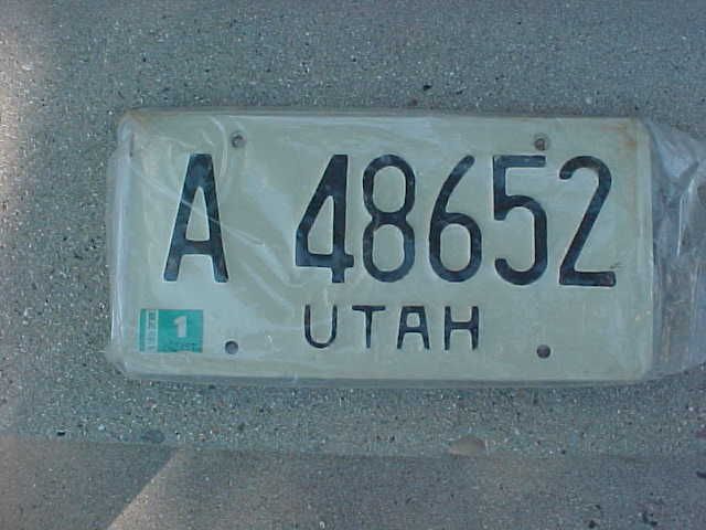 1978 single license plate...great shape